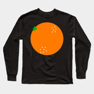Bright Orange Pattern Long Sleeve T-Shirt